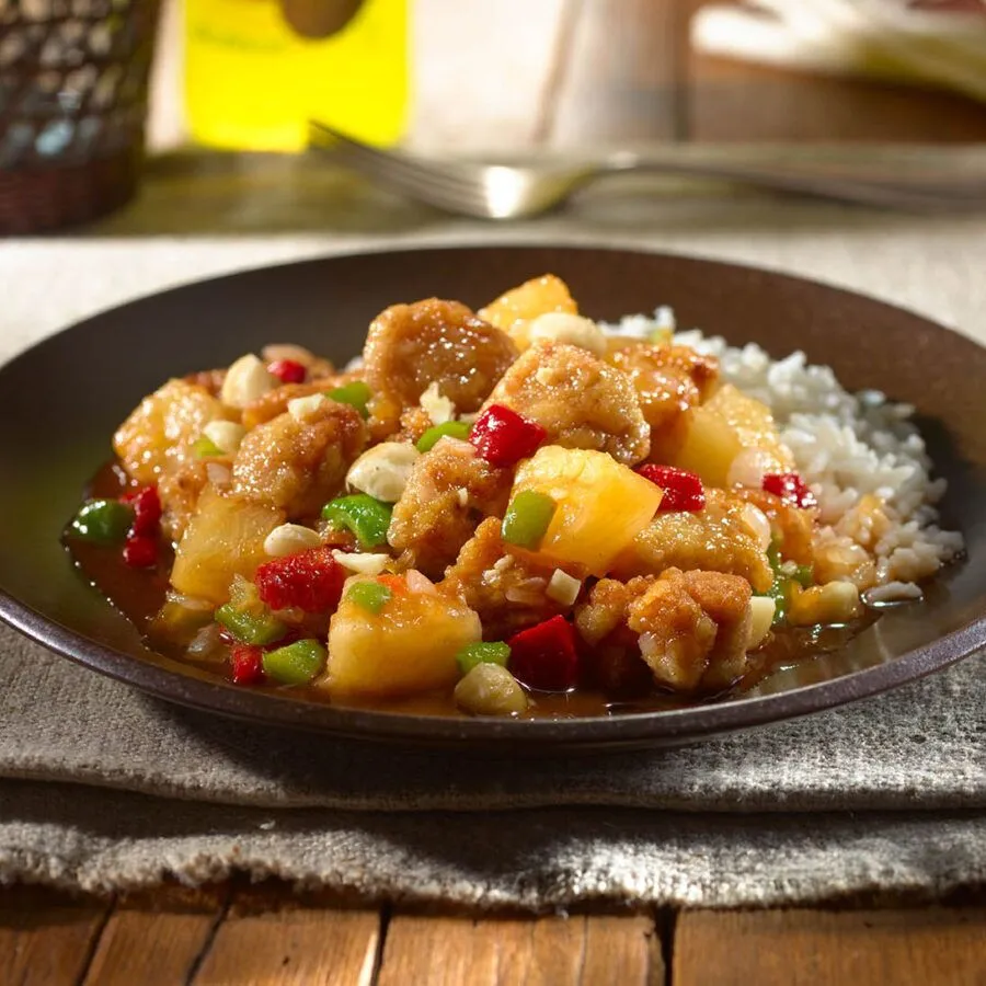 Receta de pollo Hawaiano