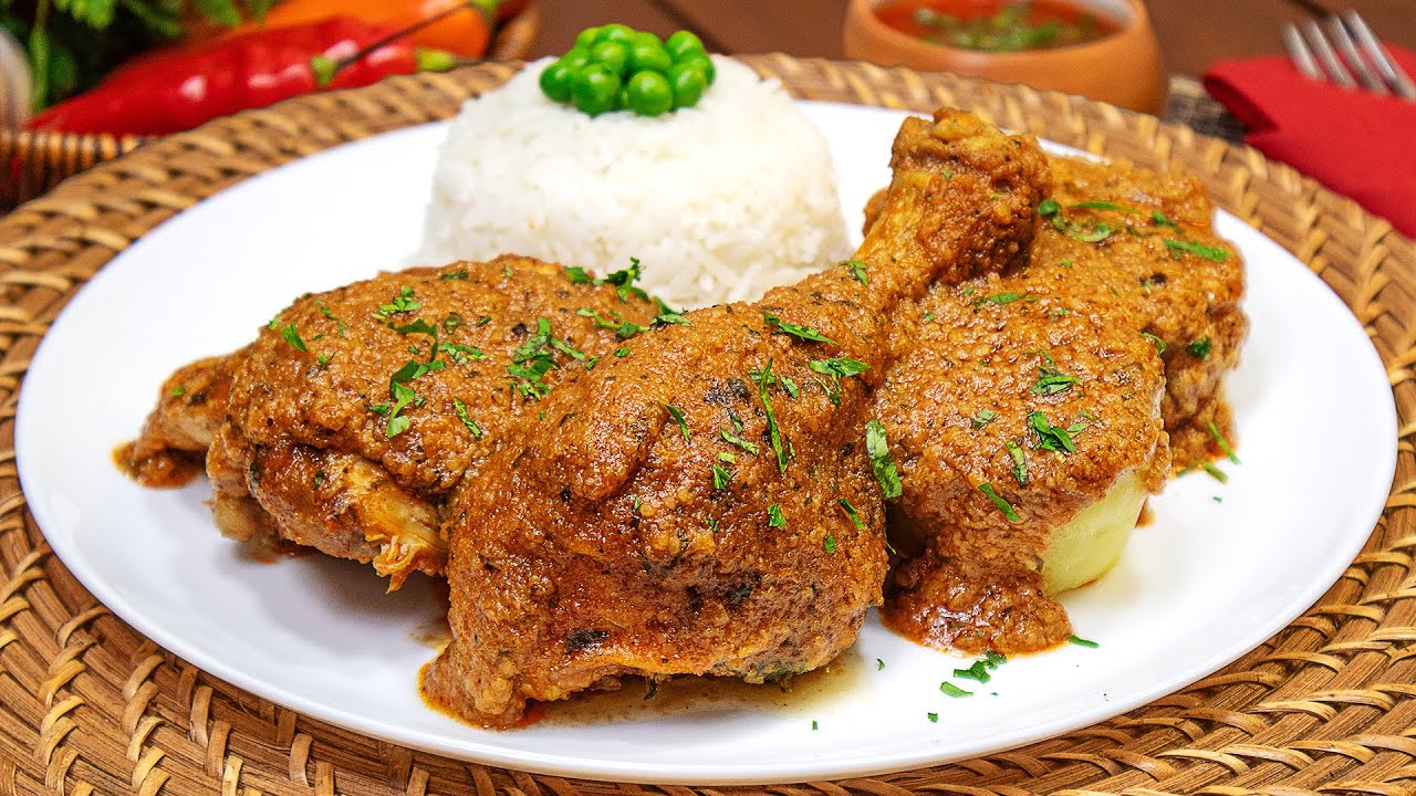 Encuentros de pollo en Salsa de Maní