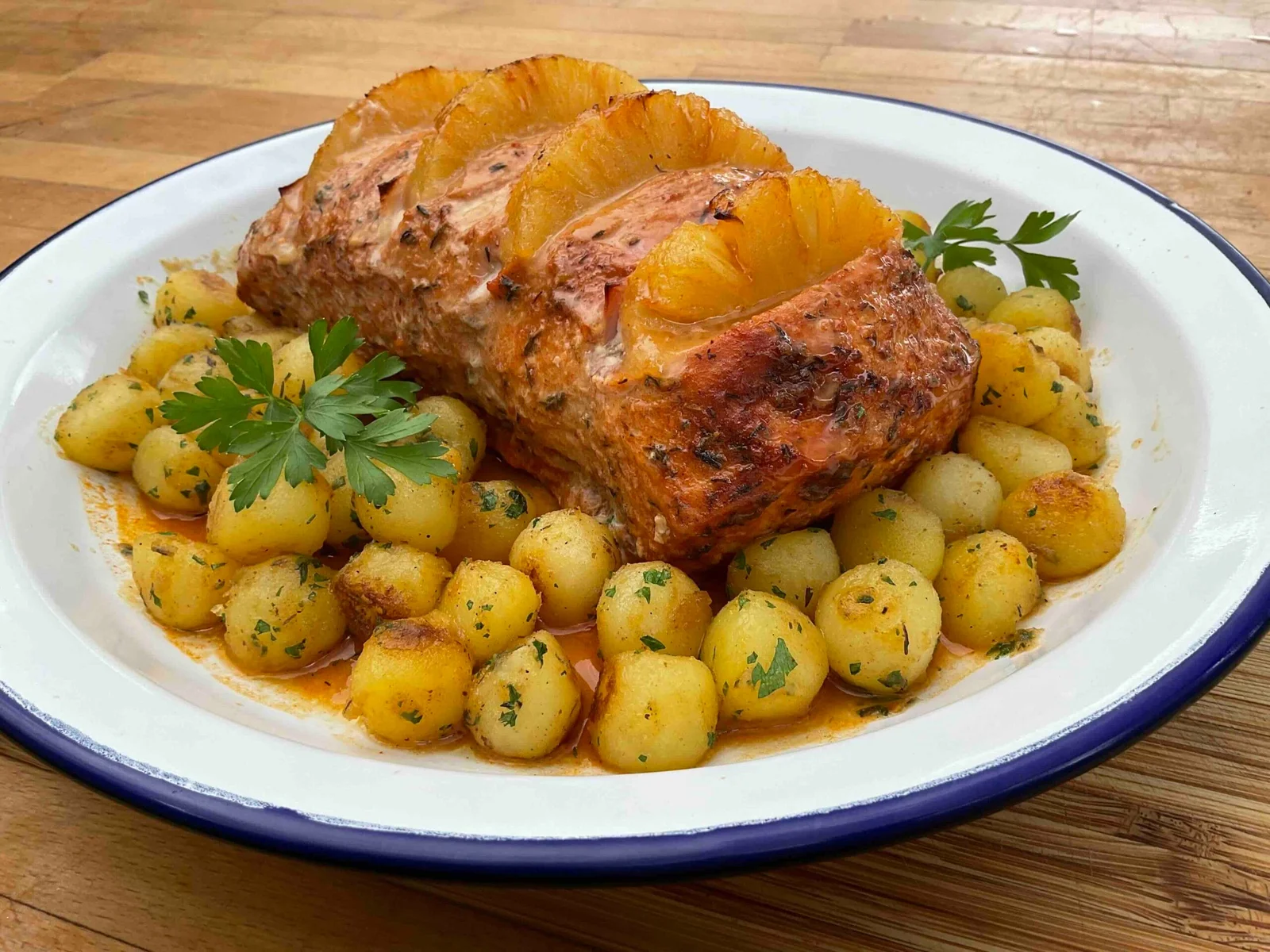 Lomo de cerdo con piña