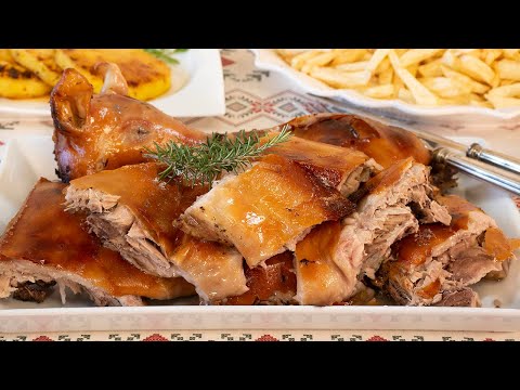 Cochinillo al horno con papas