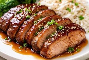 Lomo de cerdo en salsa teriyaki
