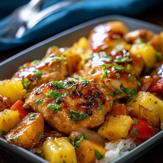 Receta de pollo ala hawaiana